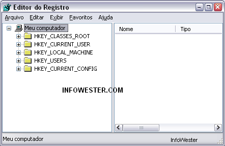 aprenda alguns comandos do Regedit do Windows xp